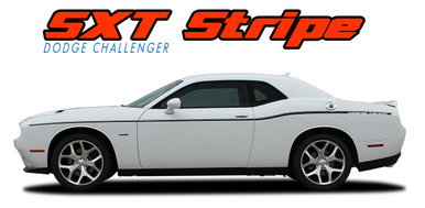 SXT STRIPE : 2011 2012 2013 2014 2015 2016 2017 2018 2019 2020 2021 2022 2023 Dodge Challenger Thin Side Door Factory Style Vinyl Graphic Accent Stripes (VGP-3745)