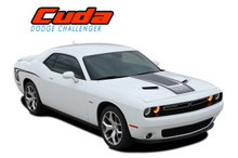 CUDA STROBE COMBO : 2008 2009 2010 2011 2012 2013 2014 2015 2016 2017 2018 2019 2020 2021 2022 Dodge Challenger Factory OEM Cuda Style Hood and Side Vinyl Graphic Decal Stripes Kit (VGP-3740.44)