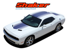 SHAKER : 2015 2016 2017 2018 2019 2020 2021 2022 Dodge Challenger Factory OEM "Shaker Style" Hood Roof Trunk Vinyl Rally Stripes Kit (VGP-3734)