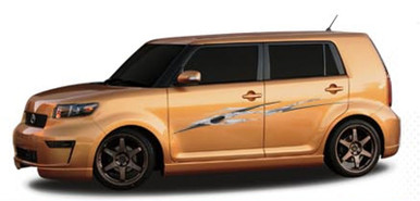 TWIZTED : Automotive Vinyl Graphics - Universal Fit Decal Stripes Kit - Pictured with TOYOTA SCION (ILL-506505)