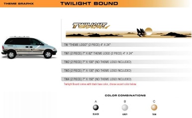 TWILIGHT BOUND Universal Vinyl Graphics Decorative Striping and 3D Decal Kits by Sign Tech Media, Inc. (STM-TW)
