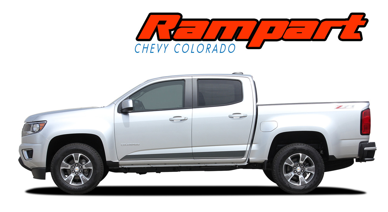 2015-2018 Chevy Colorado Rampart Lower Rocker Panel Vinyl Graphics Stripes Decal