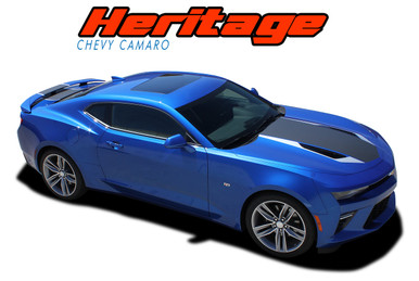 HERITAGE : 2016 2017 2018 Chevy Camaro 50th Anniversary Indy 500 Style Hood Vinyl Graphic Racing Stripes Rally Decals Kit fits SS RS V6 Models (VGP-4200)