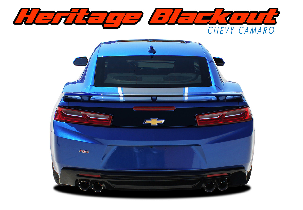 HERITAGE BLACKOUT | Camaro Trunk Stripes | Camaro Blackout Decals