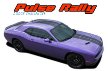 PULSE RALLY : 2008 2009 2010 2011 2012 2013 2014 2015 2016 2017 2018 2019 2020 2021 2022 Strobe Style Hood to Trunk Vinyl Graphic Racing Rally Decal Stripes Kit (VGP-4250)