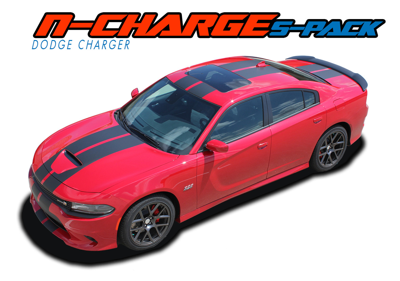 Rear Spoiler Blackout Vinyl Graphic Decal Dodge Charger Hellcat/392/Scat 2015 Up