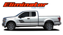 ELIMINATOR : 2015-2019 2020 Ford F-150 Side Door Hockey Stick Rally Stripes Vinyl Graphics and Decals Kit (VGP-4777)