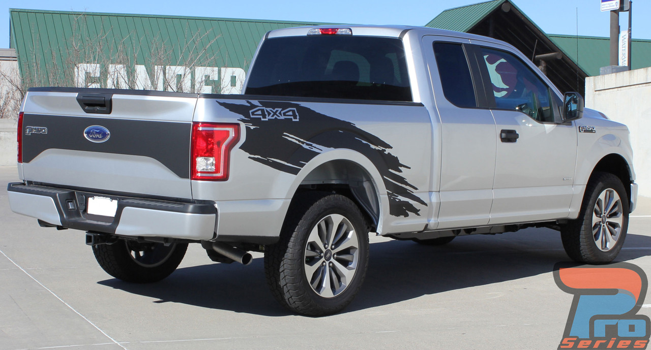 Torn 2015 2020 Ford F 150 Mudslinger Side Truck Bed 4x4 Vinyl Graphics And Decals Striping Kit