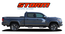 STORM : 2015 2016 2017 2018 2019 2020 2021 2022 Toyota Tacoma Side Door Upper Body Hockey Stick Accent Trim Vinyl Graphic Striping Decal Kit (VGP-4830)