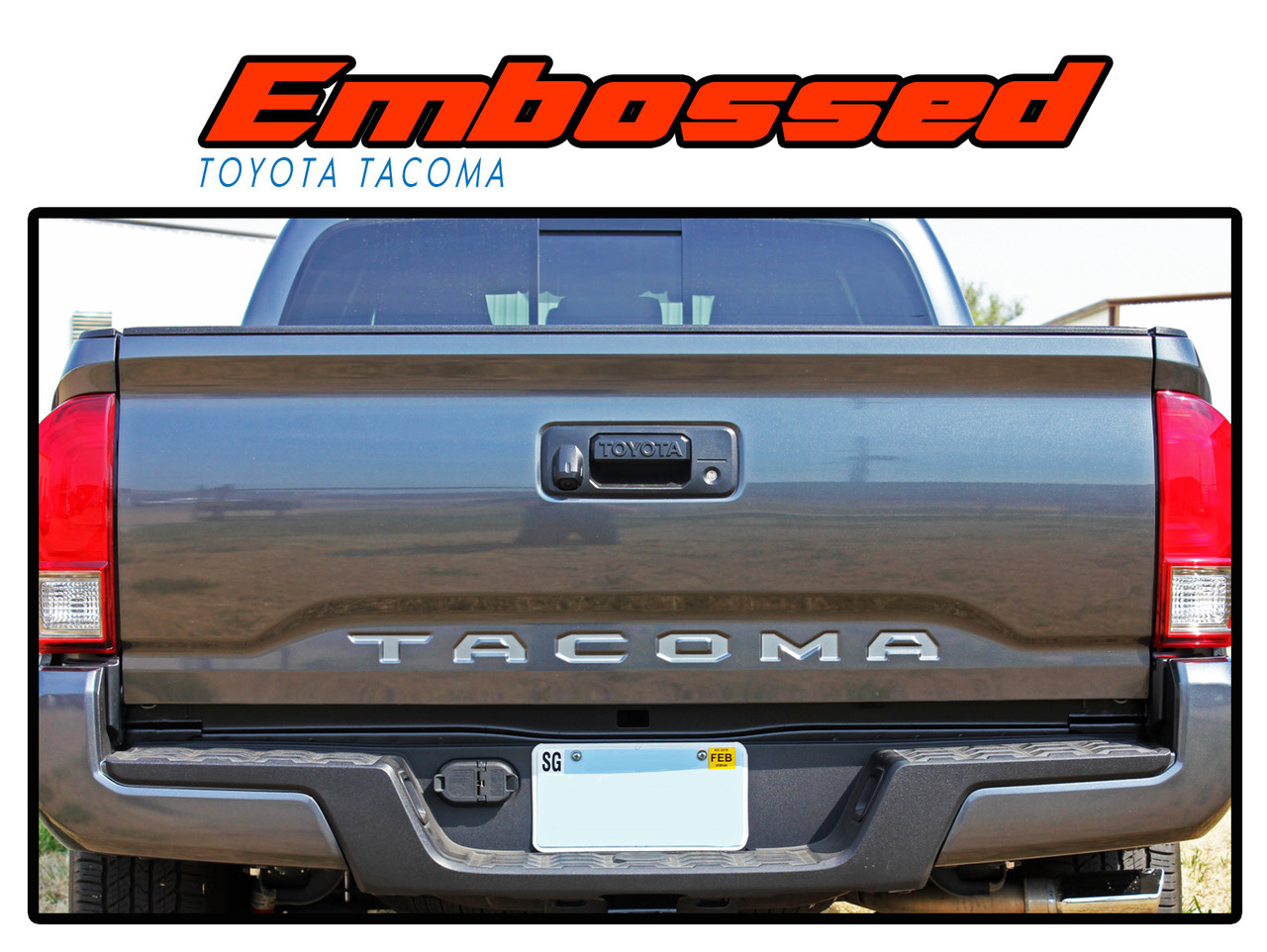 2024-25 Tacoma Tailgate inset Vinyl DECALS, fits 24+ Toyota Tacoma