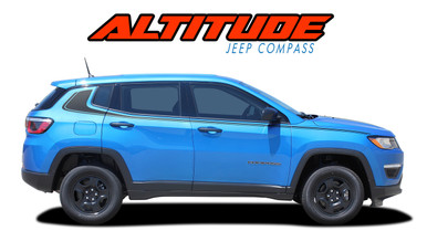 ALTITUDE : 2017 2018 2019 2020 2021 2022 2023 2024 Jeep Compass Lower Rocker Panel Body Door Vinyl Graphics Decal Stripe Kit