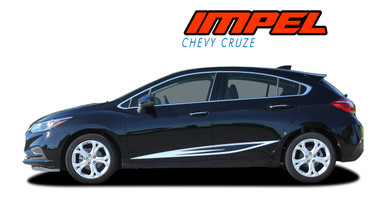 IMPEL : 2016 2017 2018 2019 Chevy Cruze Rocker Stripes Vinyl Graphics Decal Door Kit (VGP-5107)