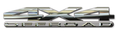 CHROMAX 4x4 : Chrome Vehicle Emblem Badging "Plus 4x4 Off Road" (UP-08600)
