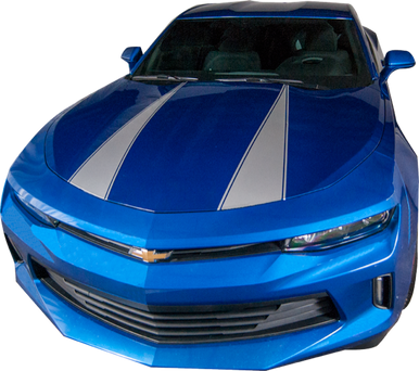 2016-2018 Chevy Camaro Stripes Hood Spears with Pin Outline Vinyl Graphic Decal Kit (GRC92)