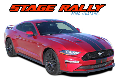 STAGE RALLY : 2018 2019 2020 2021 2022 2023 Ford Mustang Stripes Lemans Style 7" Wide Racing Rally Stripes Vinyl Graphics Kit (VGP-5376)