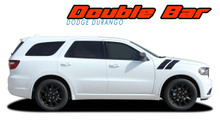 DURANGO DOUBLE BAR : 2011-2020 2021 2022 2023 2024 2025 Dodge Durango Hood Hash Marks Stripes Decals Vinyl Graphics Kit (VGP-5543)