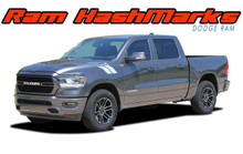 RAM HASH MARKS : 2019 2020 2021 2022 2023 Dodge Ram Hood Hash Marks Stripes Decals Vinyl Graphics Kit (VGP-5678)