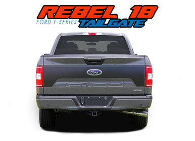 REBEL TAILGATE : 2018-2019 2020 Ford F-150 Tailgate Blackout Vinyl Graphic Decal Stripe Kit (VGP-5791)