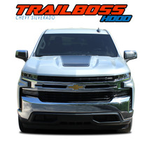 T-BOSS HOOD : 2019-2026 Chevy Silverado Hood Decals Trail Hood Stripe Vinyl Graphic Kit (VGP-5895)