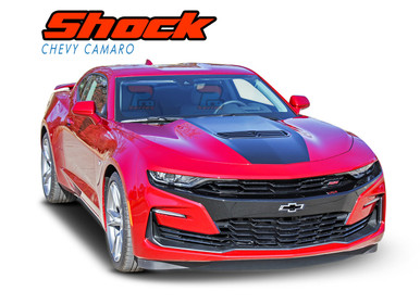 SHOCK : 2019 2020 2021 2022 2023 2024 Chevy Camaro Center Stinger Hood Stripe Decals Vinyl Graphics Kit