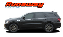RUNAWAY : 2011-2020 2021 2022 2023 2024 2025 Dodge Durango Side Door Stripes Decals Vinyl Graphics Kit (VGP-6075)