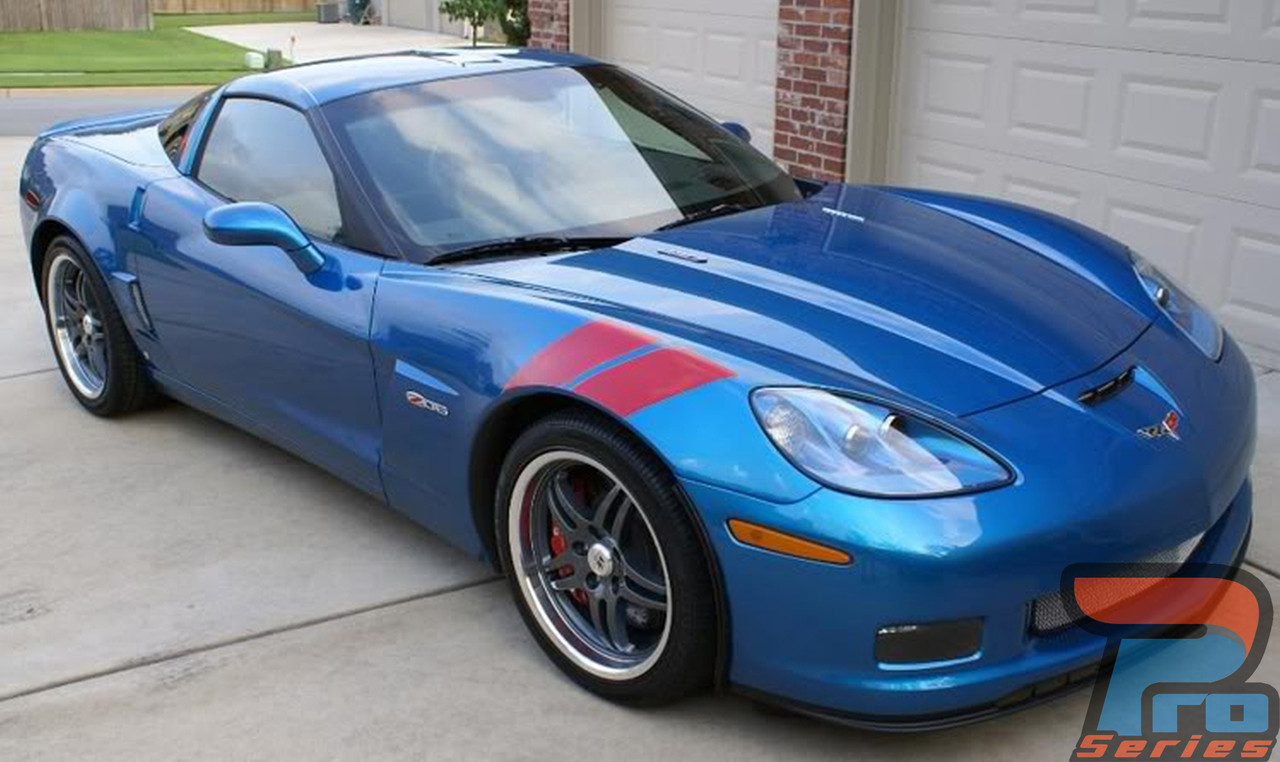 wide body 2010 2011 2012 2013 Corvette C6 Hash Marks Decals Stripes Kit