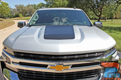 2019, 2020, 2021, 2022, 2023, 2024, 2025, 2026 Chevy Silverado Hood Stripe Graphics T-BOSS HOOD DECALS