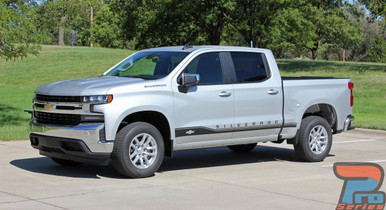 2019, 2020, 2021, 2022, 2023, 2024, 2025, 2026 Chevy Silverado Side Decals 3M SILVERADO ROCKER 1