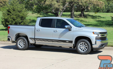 2019, 2020, 2021, 2022, 2023, 2024, 2025, 2026 Chevy Silverado Side Stripe Decals 3M SILVERADO ROCKER 2