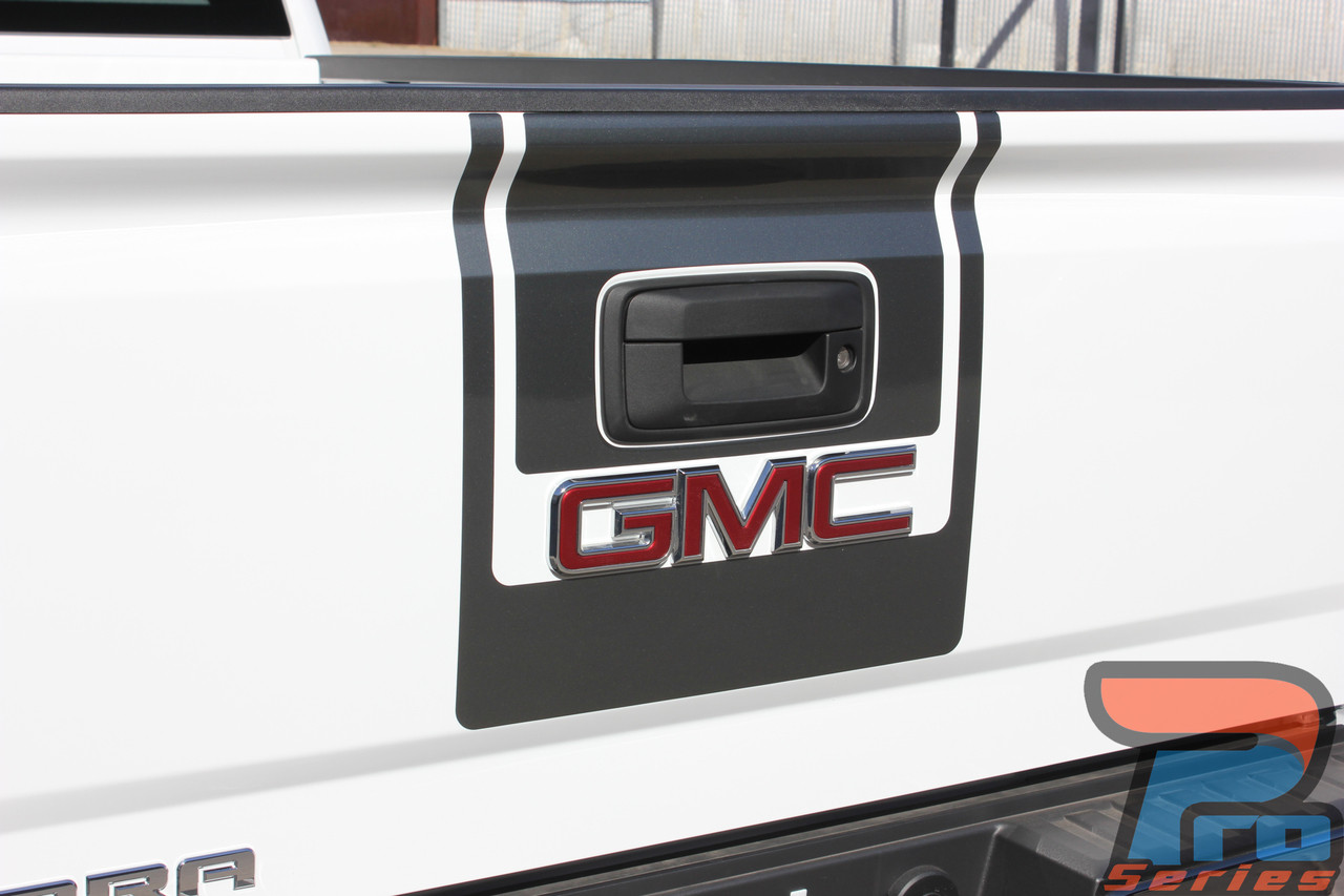 Tailgate Racing Decal Compatible with Gmc Sierra Vinyl Sticker Graphics 