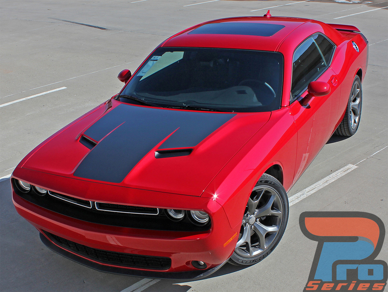 Sticker Decal Vinyl Side Door Stripe Kit for Dodge Challenger RT Sport Grille