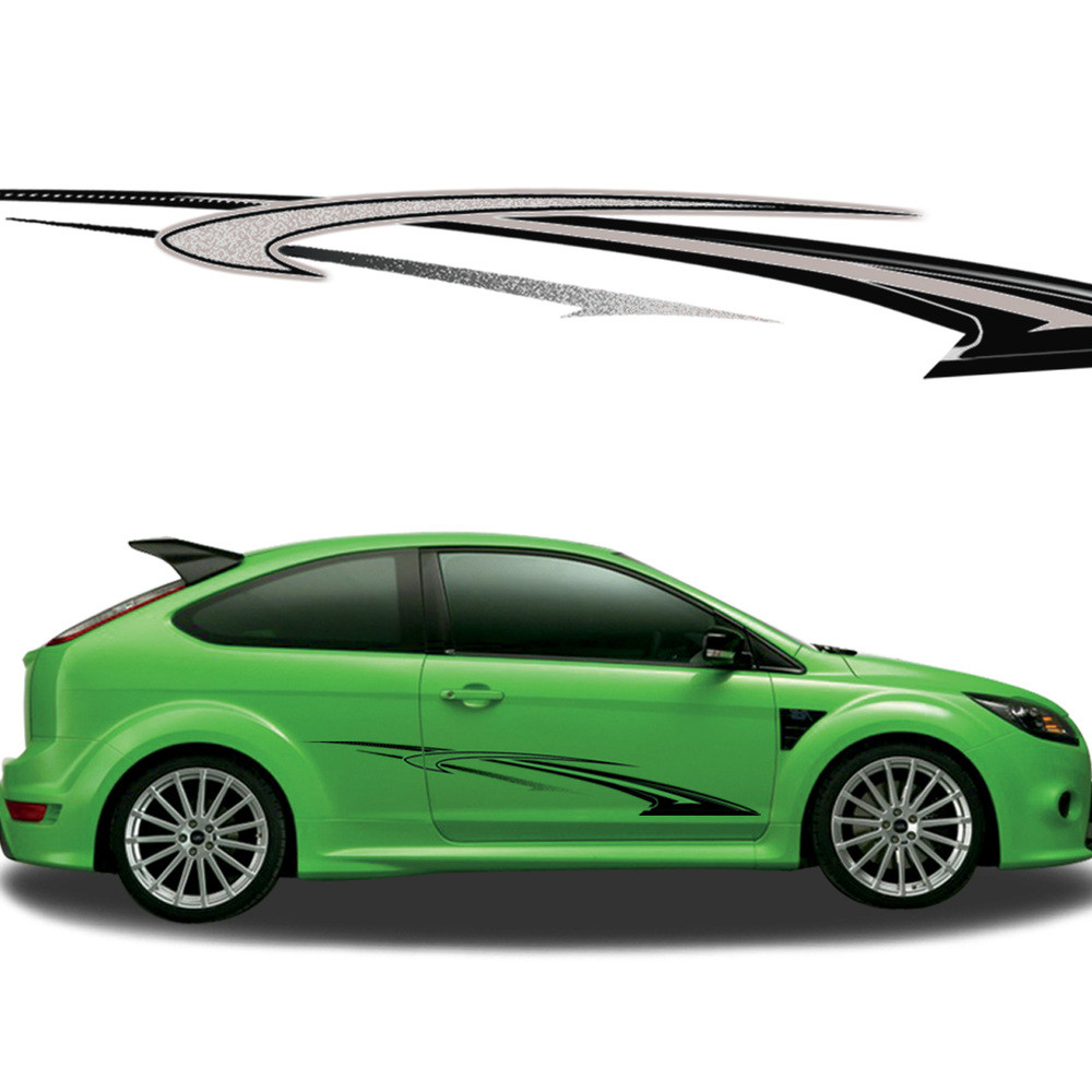 TORQUE Automotive Vinyl Graphics Universal Fit Decal Stripes Kit