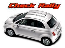 Fiat 500 Hood and Roof Stripes 3M CHECKERED RALLY 2012-2018