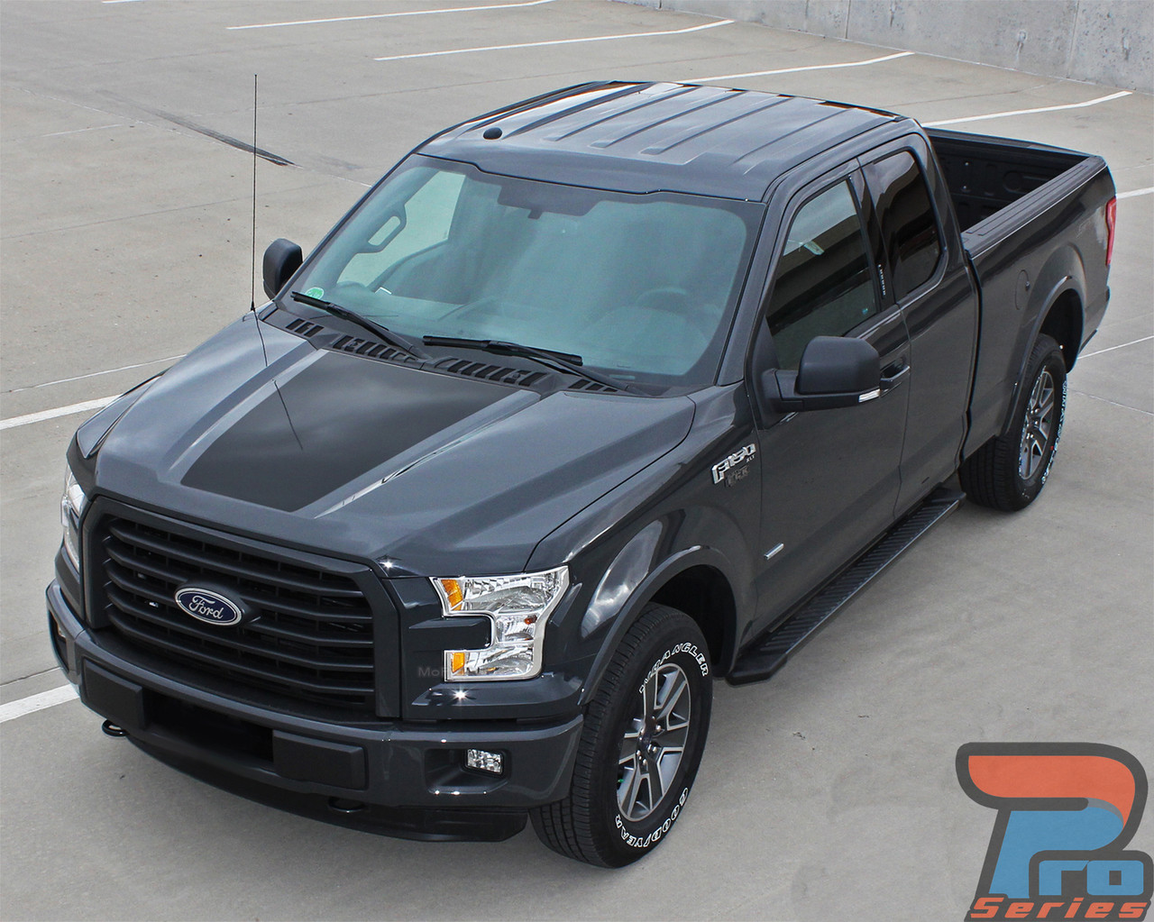 /"Route/" Tailgate Ford F-150 2015 and up Vinyl Graphics Kit Gloss Black
