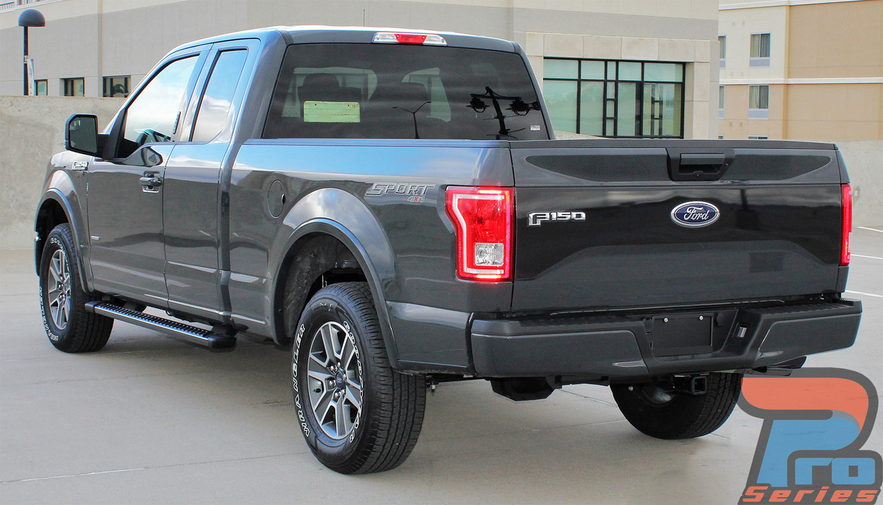 /"Route/" Tailgate Ford F-150 2015 and up Vinyl Graphics Kit Gloss Black