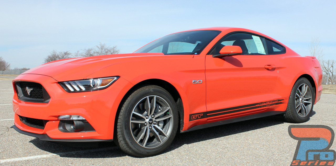 Mustang GT Rocker Fading Stripes 15 BREAKUP 2015-2017