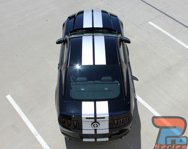 2013-2014 Ford Mustang Racing Stripes Decals 3M THUNDER Kit 