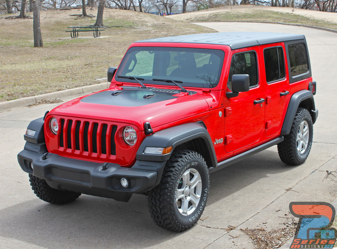 NEW! Jeep Wrangler Vinyl Graphics SPORT HOOD 3M 2018-2019 2020 2021 2022  2023