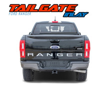 TAILGATE TEXT : 2019 2020 2021 2022 Ford Ranger Tailgate Letters Inlay Decals Stripes Vinyl Graphics Kit (VGP-6129)