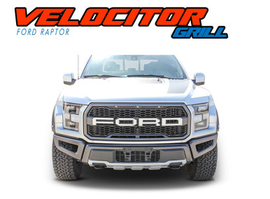 VELOCITOR GRILL : 2018 2019 2020 Ford Raptor Grill Text Letter Decals Vinyl Graphics Kit (VGP-6175)
