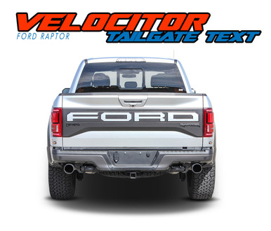 VELOCITOR TAILGATE : 2018 2019 2020 Ford Raptor Tailgate Text Letter Decals Vinyl Graphics Kit (VGP-6176)