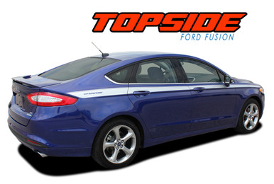 TOPSIDE : 2013 2014 2015 2016 2017 2018 2019 2020 Ford Fusion Upper Door Body Accent Vinyl Graphics Decals Striping Kit (VGP-2265)