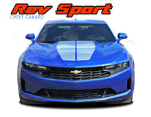 REV SPORT : 2019 2020 2021 2022 2023 2024 Chevy Camaro Hood Racing Stripes and Hood Trunk Spoiler Vinyl Graphics and Decals Kit fits SS RS V6 Models