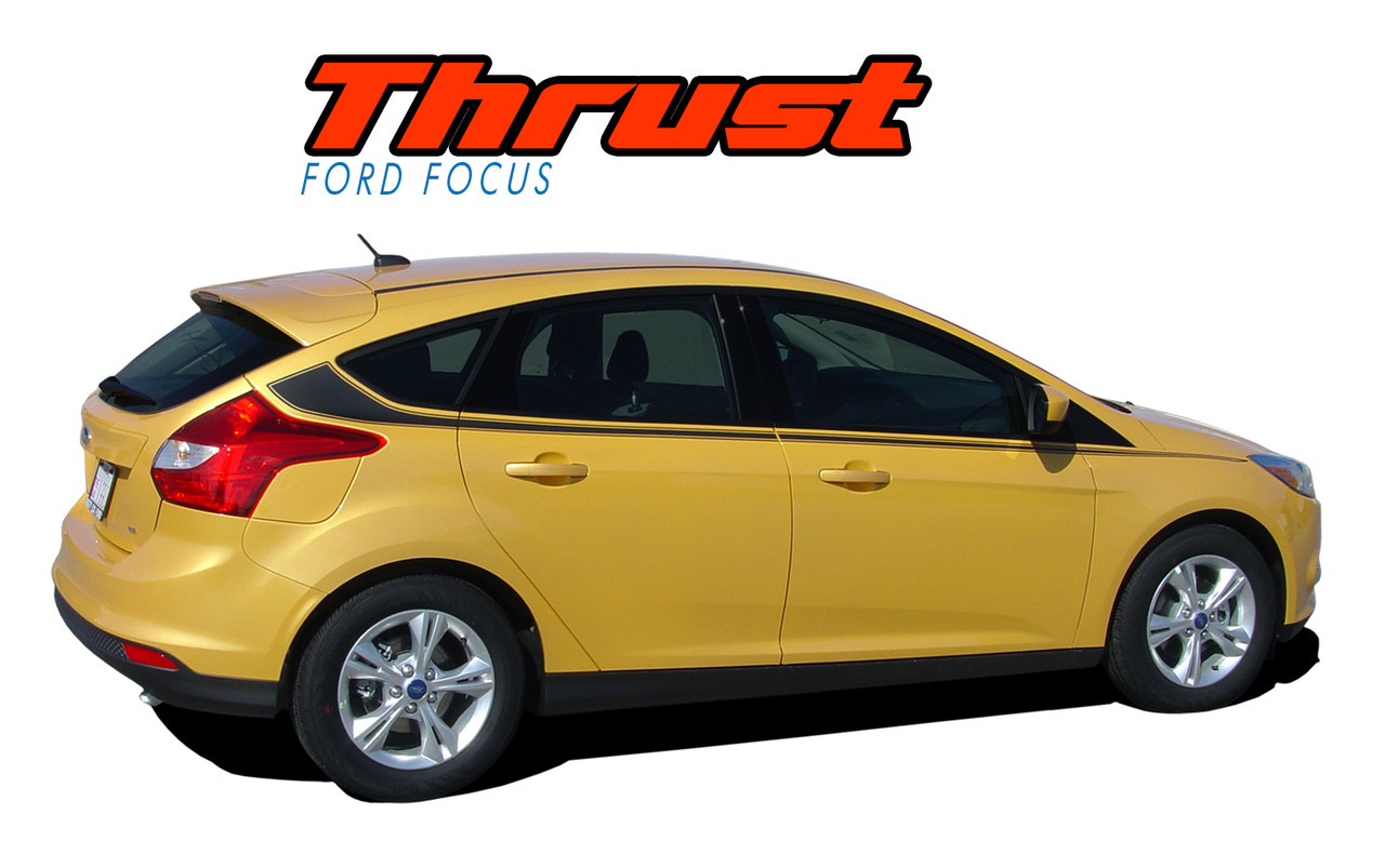 Ford Focus Rocker Panel Side Accent Stripes Decals 2011 2012 2013 2014 Pro Motor 