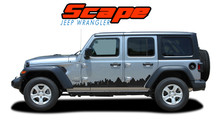 SCAPE : 2018-2024 Jeep Wrangler Side Door Vinyl Graphics Decals Stripes Kit (VGP-6426)
