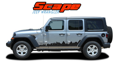 SCAPE : 2018-2026 Jeep Wrangler Side Door Vinyl Graphics Decals Stripes Kit (VGP-6426)