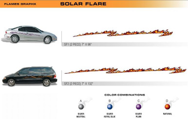 SOLAR FLARE Universal Vinyl Graphics Decorative Striping and 3D Decal Kits by Sign Tech Media, Inc. (STM-SF)