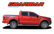 GUARDIAN : 2019 2020 2021 2022 Ford Ranger Bed Stripes Body Vinyl Graphics Decal Kit