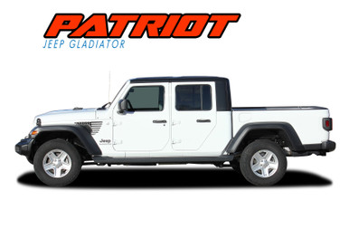 PATRIOT : 2020 2021 2022 2023 2024 Jeep Gladiator Body Star Vinyl Graphics Decal Stripe Kit