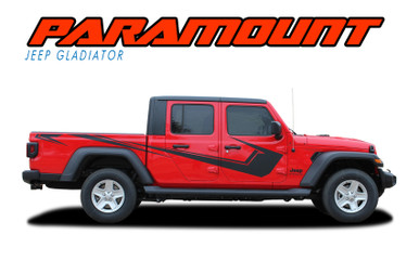 PARAMOUNT SOLID : 2020 2021 Jeep Gladiator Side Body Vinyl Graphics Decal Stripe Kit